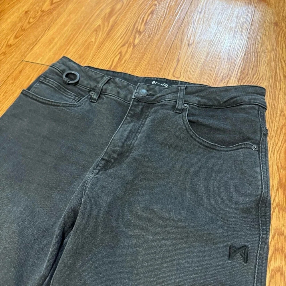 Pando Moto Men's Jeans Fits 32x32.5 Slim Black Cordura SAS Tec DESC